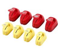 poinçons de chiffres 15/23 mm 8 pièces rouge/jaune