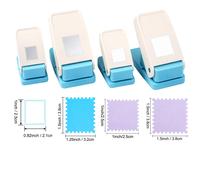 Poinçons rectangulaires pour timbres-poste, perforateur à levier d'action pour l'artisanat du papier, Scrapbooking, projets de bricolage, fournitures artisanales, Scrapbo 2,5x2,5 cm
