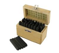 Poinçons - SILVERLINE - 36 Poinçons - Acier trempé - 5 mm - Boîte de rangement en bois