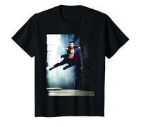 Poing de légende Acteur Jet Li Martial Artist par Michael Grecco T-Shirt, Enfant, Noir, 12 Ans