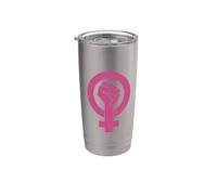 Poing de puissance féministe Gobelet isotherme en acier inoxydable double paroi