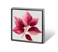 Poinsettia Broches et épingles unisexes à l'aquarelle avec feuilles rouges profondes et légères pour vêtements, châle, chapeau
