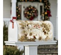 Poinsettia - Décorations de boîte aux lettres magnétiques pour décoration de jardin, cour, motif Père Noël, 45,7 x 53,3 cm