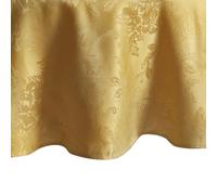 Poinsettia Elegance Jacquard Collection Table de Vacances, Polyester, doré, 70" Round (Tablecloth)
