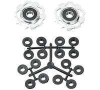 Point / 10102501 Galet de dérailleur 10 dents Fabrication industrielle Aluminium / douille en laiton Argent