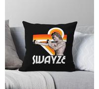 Point Break Patrick Swayze Taie d'oreiller carrée en polyester et lin velours imprimé fermeture éclair décorative Housse de coussin pour la maison