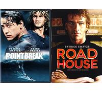 Point Break & Road House DVD 80's Patrick Swayze Movie Bundle Double Feature Action Star Movie Set