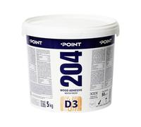 POINT Colle à Bois - Colle Extra Forte D3-PVA 5 kg - Résistante à l’Humidité pour les Meubles, le Bois Dur, le Contreplaqué - Transparente à prise complète en 24 heures