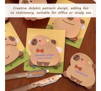 Point De Balle De Presse Éteint En 6 Parties,Carnet De Notes Collant En 4 Pièces,Modèle De Capybara Mignon,Stylo Rétractable,Description Des Enfants,Adaptée Au Bureau De L'école.