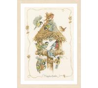 Lanarte – Kit de point de croix compté Nichoir – tableau complet 37 x 54 cm coton multicolore