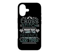Point de Croix Humoristique Patience to Stab Something 1000 Times Coque pour iPhone 17