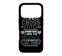 Point de Croix Humoristique Patience to Stab Something 1000 Times Coque pour iPhone 17 Pro