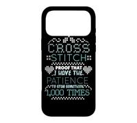 Point de Croix Humoristique Patience to Stab Something 1000 Times Coque pour iPhone 17 Pro Max