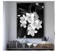 Point de croix kit complet adulte,Fleurs en noir et blanc,dmc 11CT canevas kit complet,debutant broderie point croix imprimé