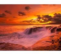 point de croix kit complet adulte,Le coucher du soleil,dmc 11CT canevas kit complet,debutant broderie point de croix imprimé 40×50cm