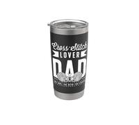 Point de croix Lover Dad The Cross Stitcher Cross Stitch Lover Gobelet isotherme en acier inoxydable double paroi