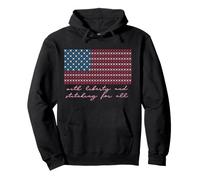 Point de Croix Patriotique Drapeau USA Liberty & Stitching Sweat à Capuche