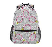 Point De Fruit du Dragon Blanc Cartable Sac à Dos Ecole étudiant Scolaire d'ordinateur pour Voyage Ados Filles Garçons Enfant