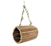 Point de rencontre pour oiseaux en bois - Jouet à mâcher - Aire de jeux pour perche - Plate-forme d'accessoires de cage robuste, appareil de jeu de repos et de sommeil avec pinçons, perruches