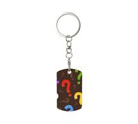 Point d'interrogation coloré, Porte-clés rectangulaire en métal, Porte-clés en métal Porte-clés Porte-clés Organisateur de porte-anneau 1 pièce
