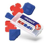 POINT Kit de mastic silicone - Kit de finition de calfeutrage avec dissolvant et 16 profils de lissage - Pour silicone, acrylique et mastics - Idéal pour salle de bain, cuisine et bricolage