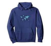 Point par Point, Nous connectons Le Monde Sweat à Capuche, Unisexe pour Adultes, Bleu Marine, XL