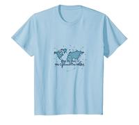 Point par Point, Nous connectons Le Monde T-Shirt, Enfant, Bleu Céleste, 2 Ans