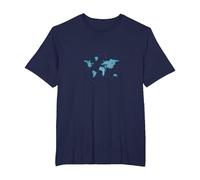 Point par Point, Nous connectons Le Monde T-Shirt, Homme Grandes Tailles, Bleu Marine, 6X Tall