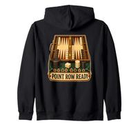 Point Row Ready Backgammon Stratégie Pions Sweat à Capuche
