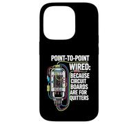 Point to Point Wired Vacuum Tube Vintage Audio Amp Coque pour iPhone 14 Pro