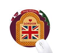 point uk - london stamp union jack tapis de souris en caoutchouc de sapin de noël