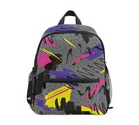 Point Violet Jaune Noir Coloré Sac à Dos Enfant Sac d'École Maternelle Préscolaire Étudiant Scolaire Cartable pour Les d'Âge de La Âgés de 2 à 7 Ans Garçons Filles