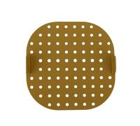 Point-Virgule Airfryer papier cuisson réutilisable avec poignées, base carrée, pour airfryer en silicone platine, 20x20x2cm