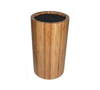 Point-Virgule Bloc à couteaux vide en bambou FSC, accessoire cuisine, rond, ø12cm H22cm