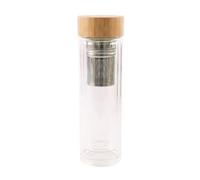 POINT VIRGULE Bouteille à thé double paroi avec infuseur inox - 42cl