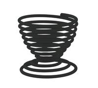 Point-Virgule Coquetier oeuf en fil noir 5x5x5cm