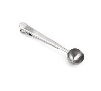 Point-Virgule Cuillère à café doseur pour café moulu avec clip | cuillere cafe doseur • Acier inoxydable 430 • Argenté • 17.5x3.7x2.5cm