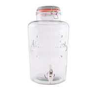 Point-Virgule Distributeur de Boisson en Verre avec Robinet, pour l'eau et des Cocktails, Meuble Bar, 8L