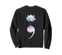 Point-Virgule Lotus Sensibilisation au Suicide Prévention Hope Art Sweatshirt