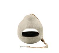 Point-Virgule mangeoire à Oiseaux en Fibre de Bambou Naturel 18.2cm H 19cm