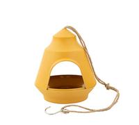 Point-Virgule mangeoire à Oiseaux en Fibre de Bambou Ocre 17.7x17.9x15.5cm