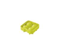 Point Virgule Moule à glaçons en silicone pour 4 boules vert Ø 4.5cm
