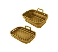Moule airfryer pliable en silicone Point Virgule 20x10x9cm Marron