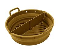 Point-Virgule moule airfryer en silicone platine, parfait pour Airfryer Philips, Airfryer XXL & Accessoires Airfryer, rond pliable, 20x20x9cm