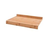Point-Virgule Planche pour Plan de Travail avec rainure en Bambou, Accessoire Cuisine, 60 x 40 x 7 cm
