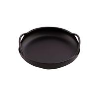 Point-Virgule plateau de service design rond en métal, parfait pour la présentation des apéros et snacks, mat noir, 16cm