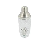Point-Virgule Shaker en verre et acier inoxydable brossé 400ml