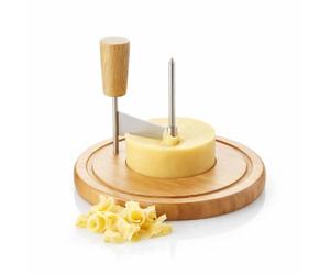 Point-Virgule tete de moine appareil, girolle à fromage en bambou, coupe fromage