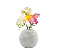 Point-Virgule Vase Bas, Vase decoratif, décoration Maison, en céramique, en céramique Gris Clair, 14x13cm