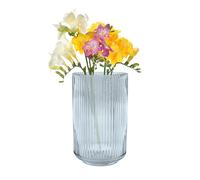 Point-Virgule Vase decoratif, décoration Maison, Vase Fleur en Verre, Bleu, 12x19.3cm